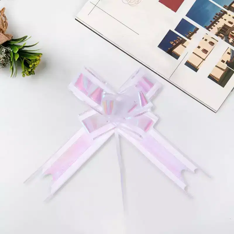 Unique Bargains Voile Pull Ribbon Snow Yarn PP 29.92x1.89 10 Pcs