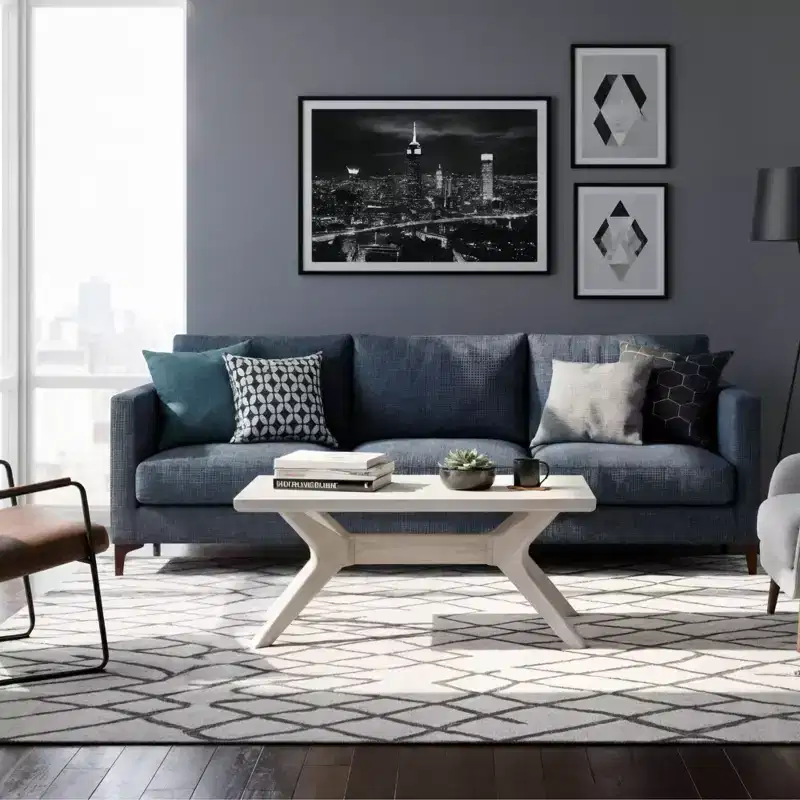 Cross Leg Rectangular Coffee Table (40in x 20in / 1020mm x 510mm)