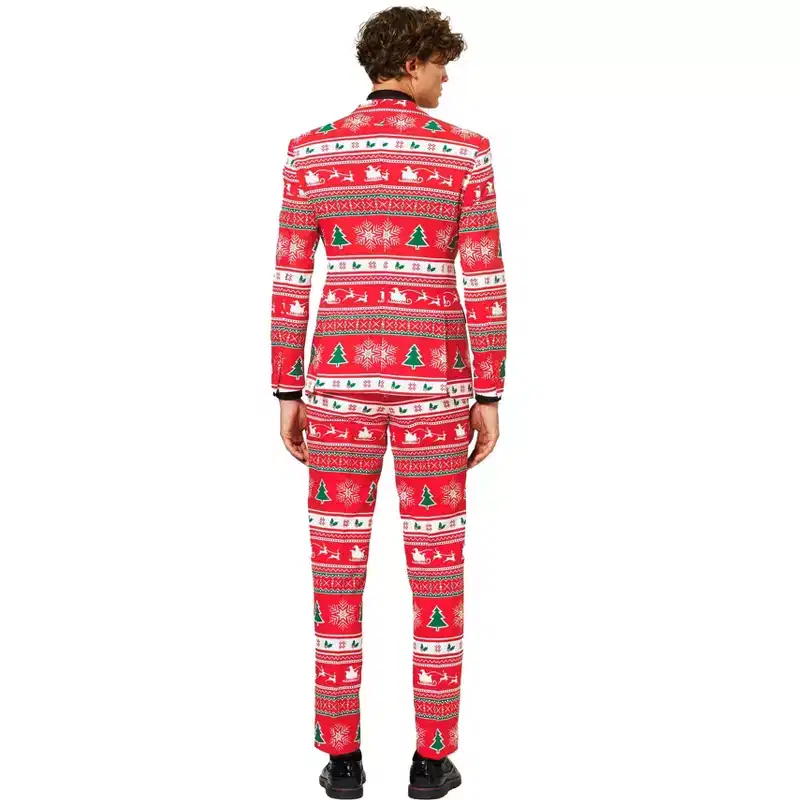 OppoSuits Men's Christmas Suit - Winter Wonderland - Red