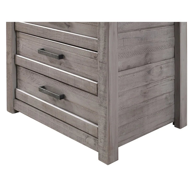 3-Drawer Solid Pine Nightstand