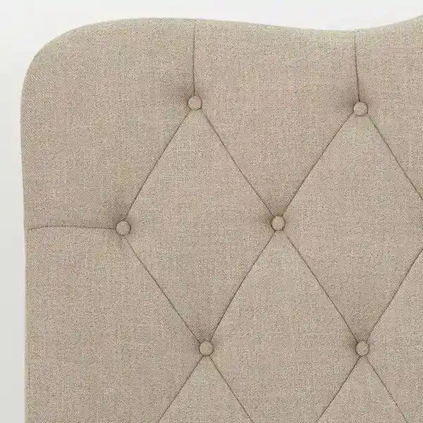 Traditional upholstered button tufted queen headboard