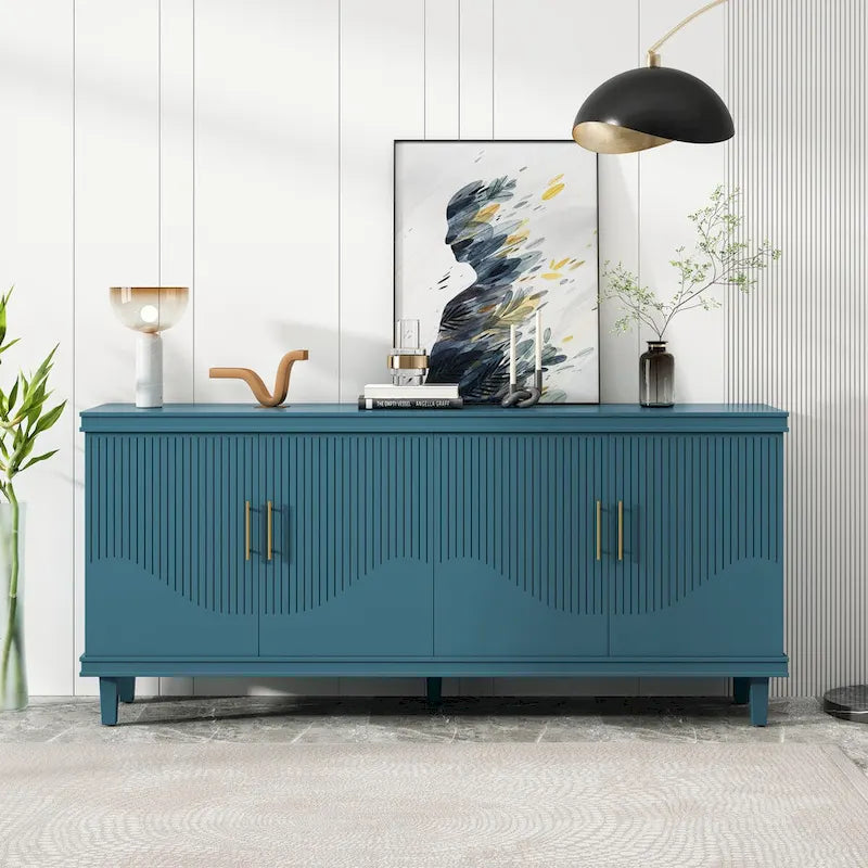 4-Door Storage Cabinet for Living Room Kitchen and Bedroom