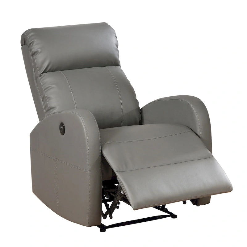 Modern Faux Leather Small Powered Reading Recliner