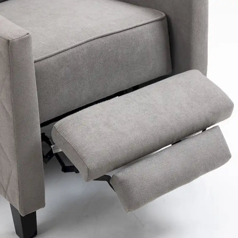 Push Back Recliner Chair with Linen Wing Back