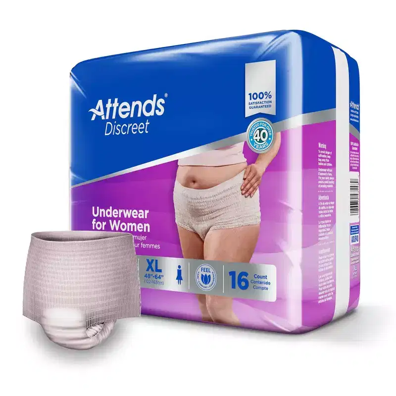 Attends Discreet Women's Underwear, Level 5, X-Large