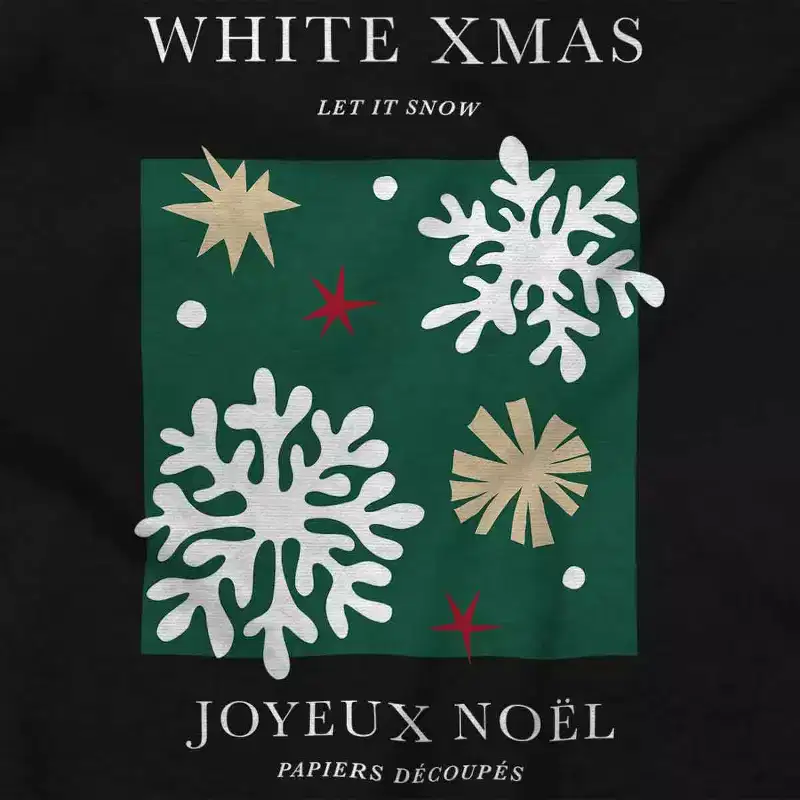 Christmas White Xmas Let It Snow Graphic T Shirt Men or Women Brisco Brands