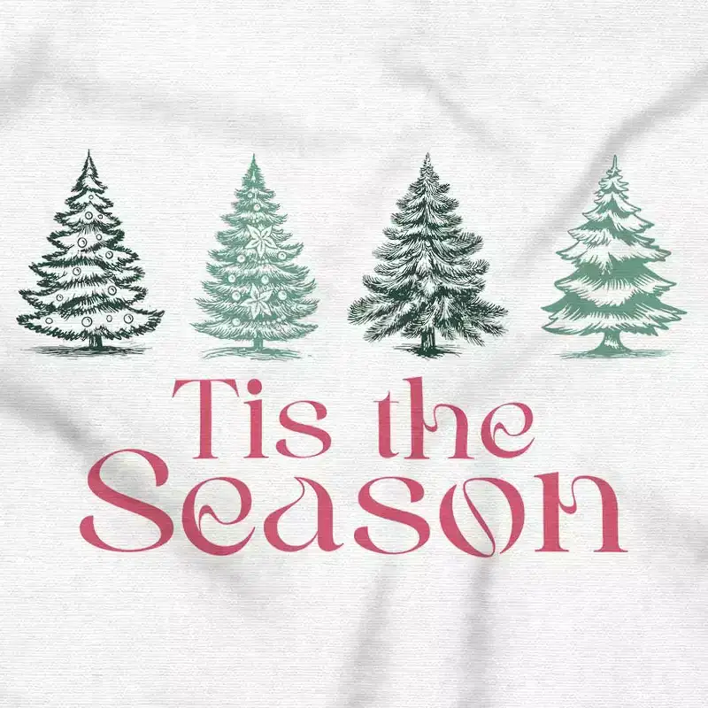 Classic Christmas Tree Tis The Season Graphic T Shirt Men or Women Brisco Brands