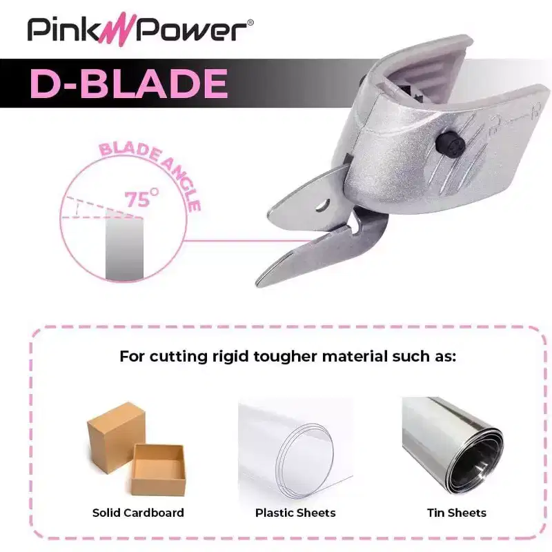 Cardboard and Metal Replacement Blade for Pink Power HG2043 3.6V Lithium Ion Pink Cordless Electric Scissors (PPD Blade : 5 Pack)