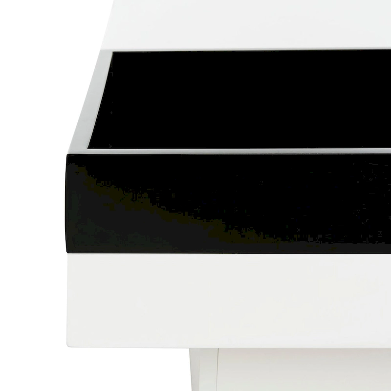 SAFAVIEH Phylis White/ Black Coffee Table - 35.4 x 35.4 x 11.8 - 35Wx35Dx12H