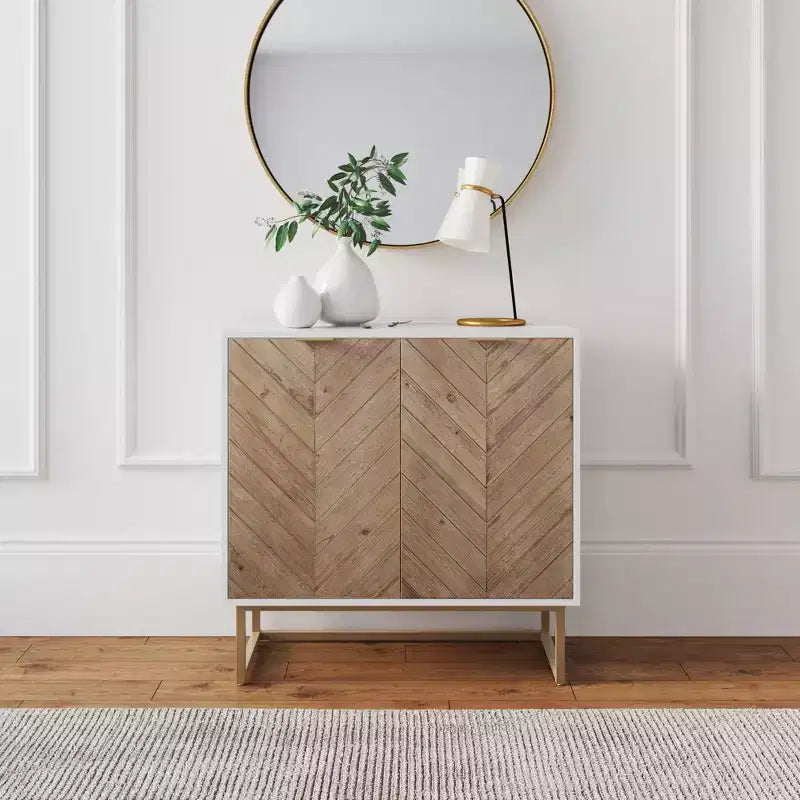 Enloe Wood 2 Door Storage Cabinet - Nathan James