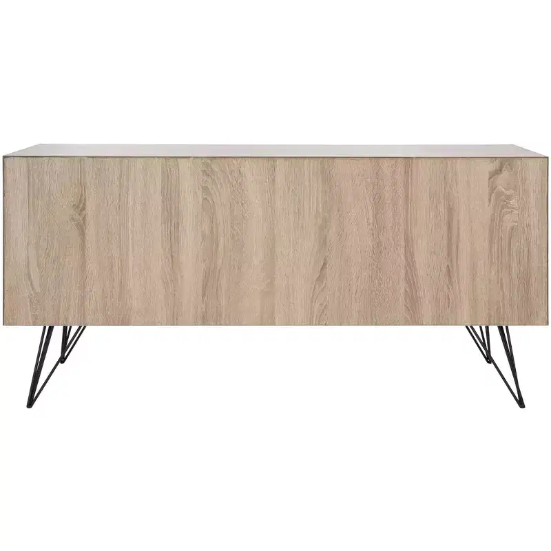 Jeralyn Sideboard - FOX4232 - Light Oak/Black - Safavieh Couture