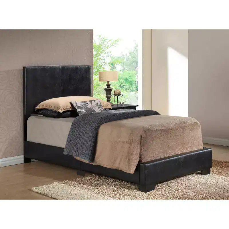 Passion Furniture Aaron Upholstered Twin Panel Bed