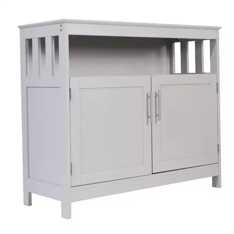 Classic Buffet and Sideboard with Double Door Storage Cabinet & Open Shelf