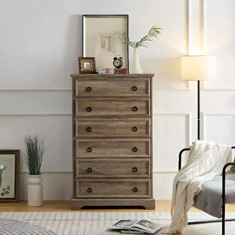 6-Drawer Dresser with Anti-Tip Device 鈥?Freestanding Storage Chest