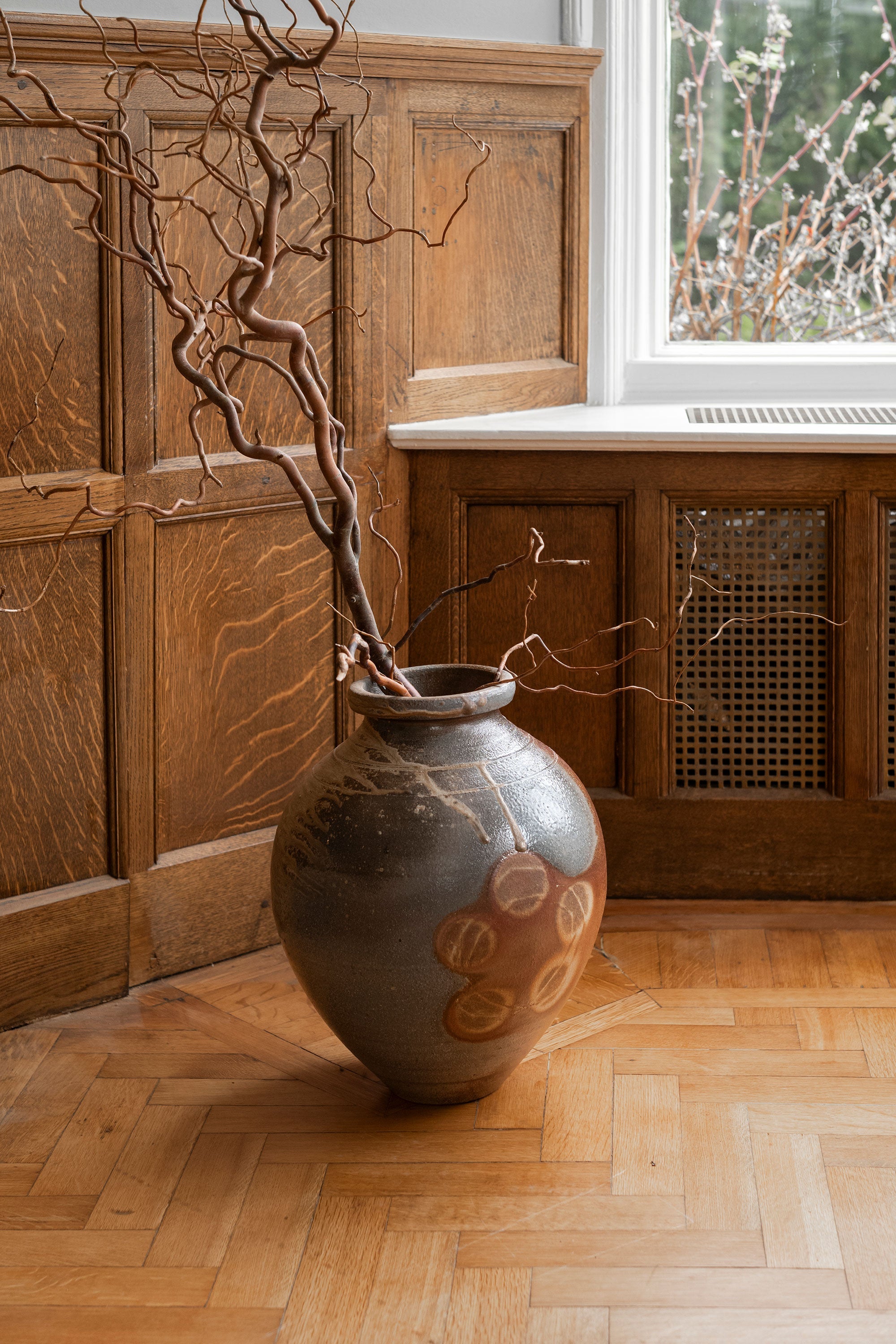 Unglazed Ash Side Fired Large Jar