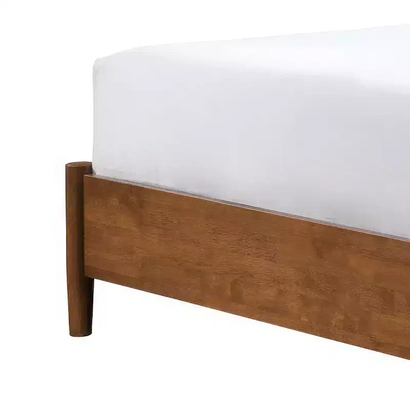 HOMES: Inside + Out 3pc Queen Riverstone Mid-Century Modern Bedroom Set with 2 Nightstands Walnut