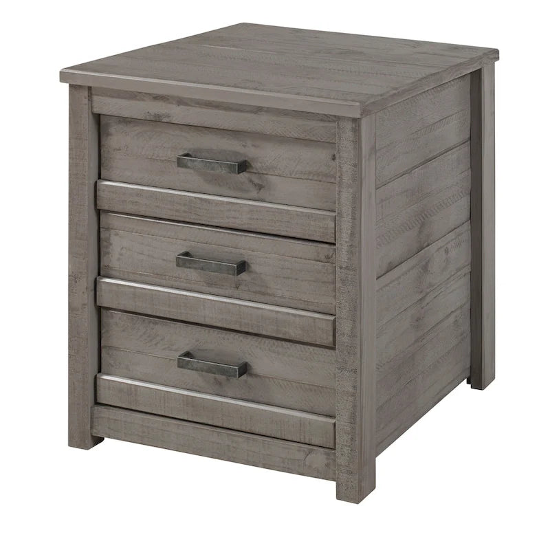 3-Drawer Solid Pine Nightstand