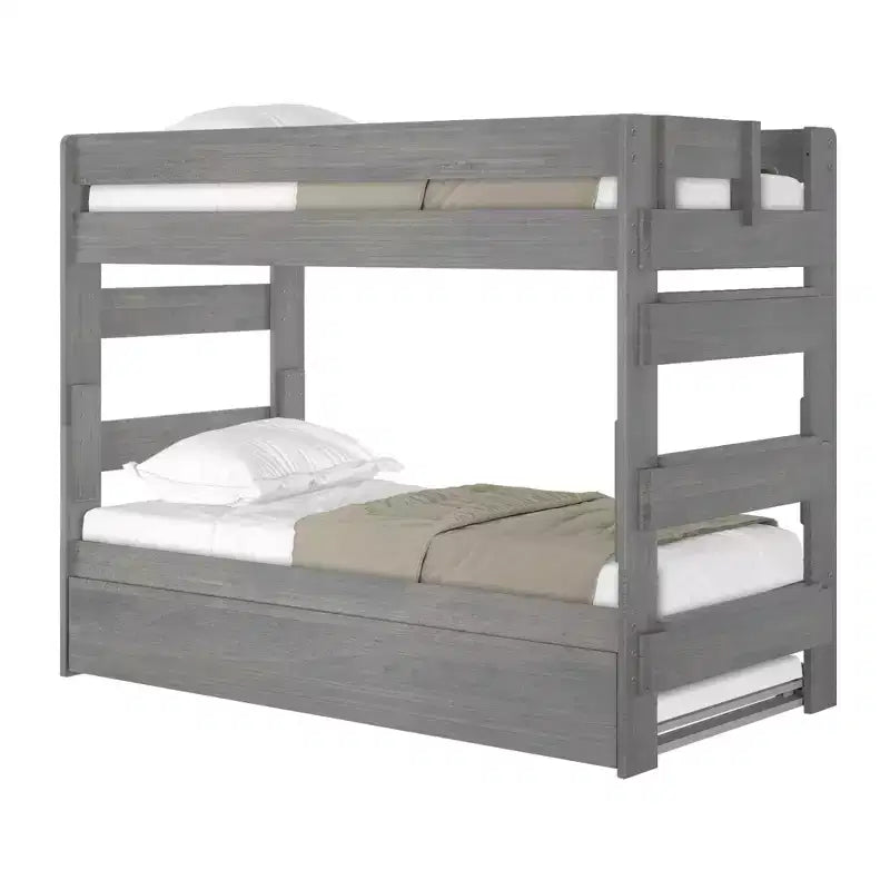 Plank+Beam Solid Wood Farmhouse Twin over Twin Bunk Bed Bed with Trundle