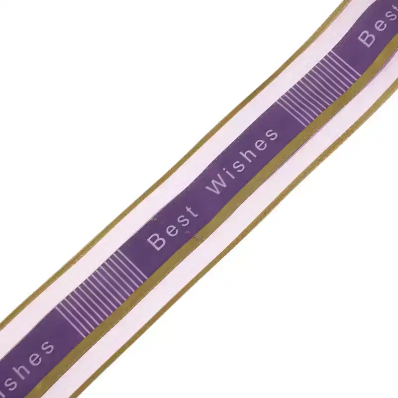 Unique Bargains Letter Voile Pull Ribbon Snow Yarn 29.92x1.89 10 Pcs