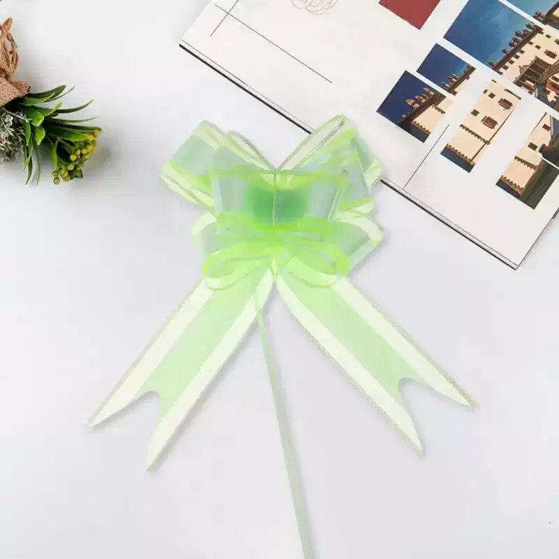 Unique Bargains Voile Pull Ribbon Snow Yarn PP 29.92x1.89 10 Pcs