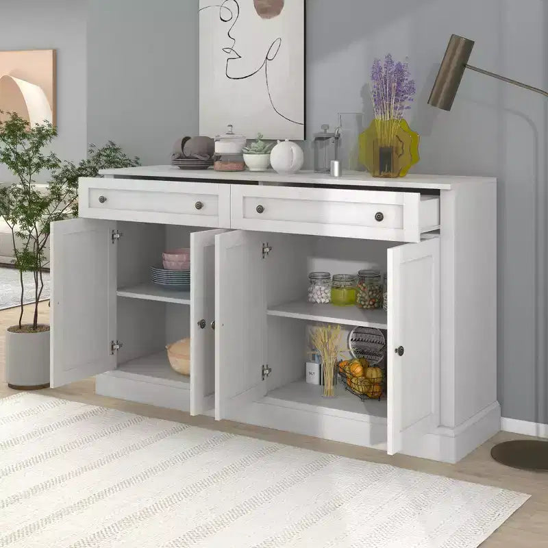 GDFStudio Philip 58 Sideboard Buffet Cabinet with Drawers and Adjustable Shelves