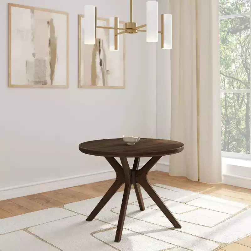 Plank+Beam Verso Round Dining Table, 38 Solid Wood Kitchen & Dining Room Table