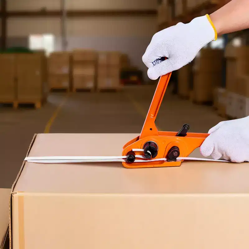 VEVOR Banding Strapping Kit, Heavy Duty Banding Sealer Tool with 3200 ft Length PP Band, 1000 Metal Seals, 50 Corner Protectors, Silver & Orange