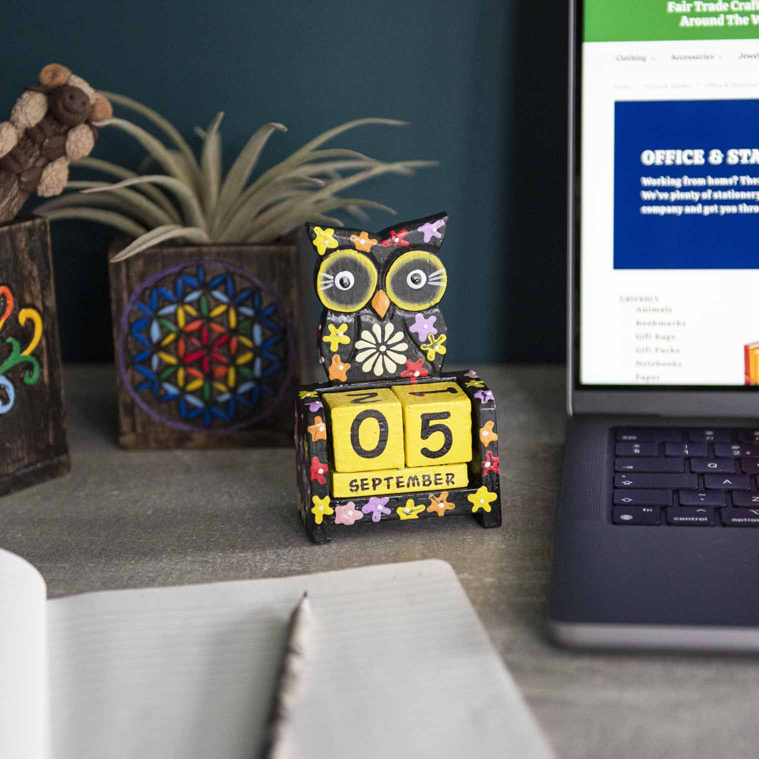 Painted Owl Perpetual Calendar