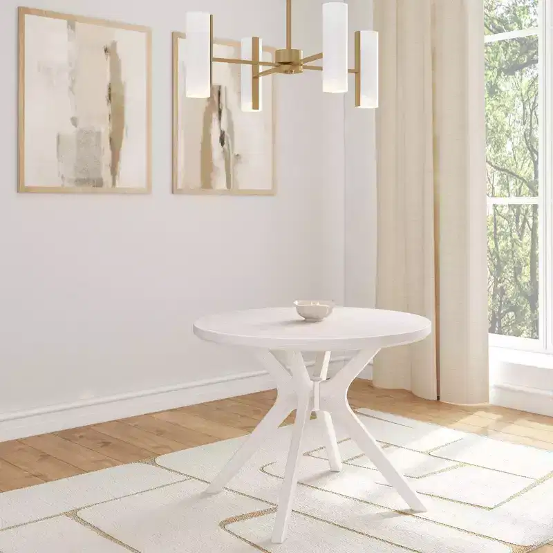 Plank+Beam Verso Round Dining Table, 38 Solid Wood Kitchen & Dining Room Table