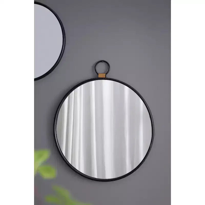MAYEERTY 24 x 27 Wall Mirror with Black Frame, Contemporary Decor Mirror for Living Room, Foyer, Entryway, Bedroom