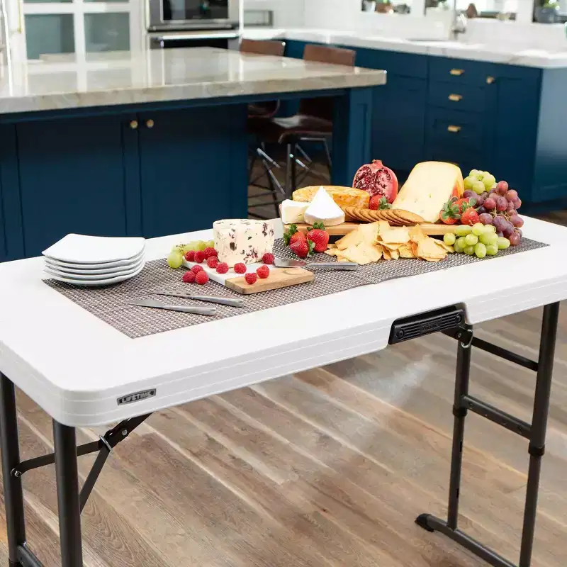 Lifetime 4' Adjustable Height Commercial Grade Table, White (80387)