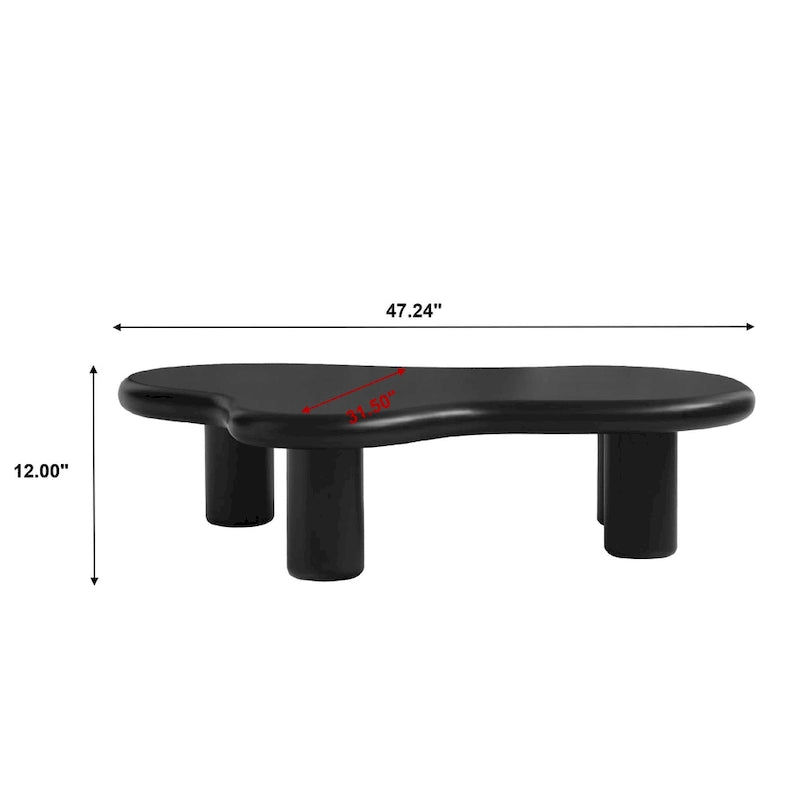 Irregular Cloud-Shape Modern Coffee Table with 4 Legs