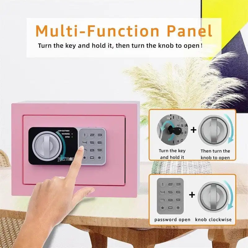 Small Electronic Digital Keypad Safe Box for Home Office Cabinet