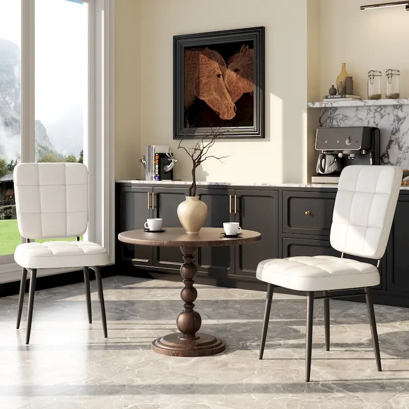 Modern Dining Chairs Set of 2/4/6/8, Upholstered Kitchen Chairs with Thick Cushion for Dining Room