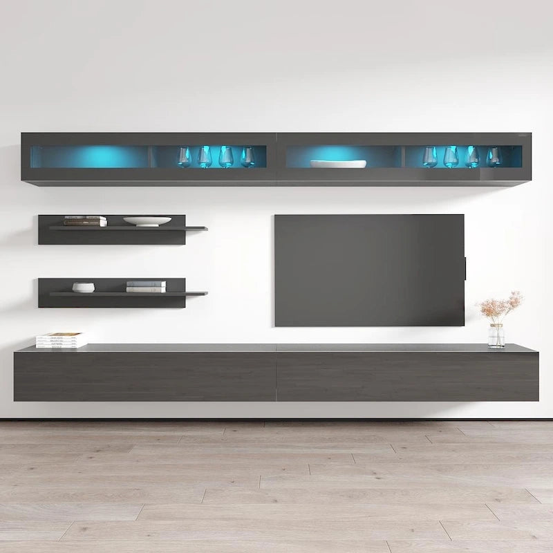 Wall-mounted Floating Modern Entertainment Center