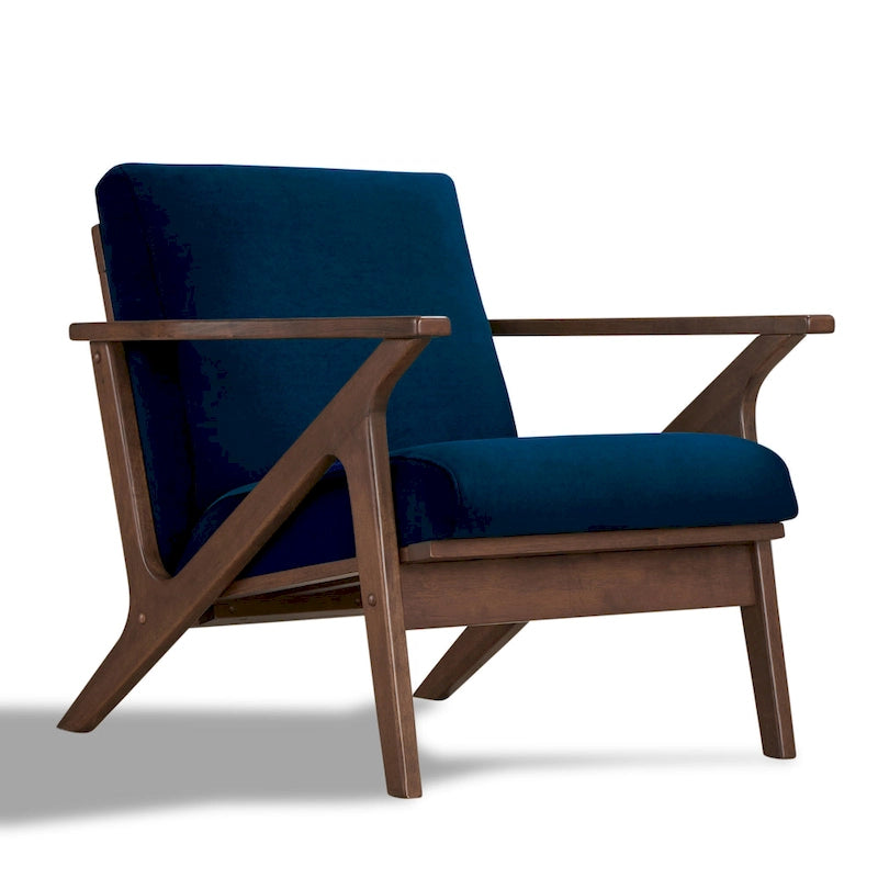 Mid-Century Modern Lounge Chair with Plush Cushioning