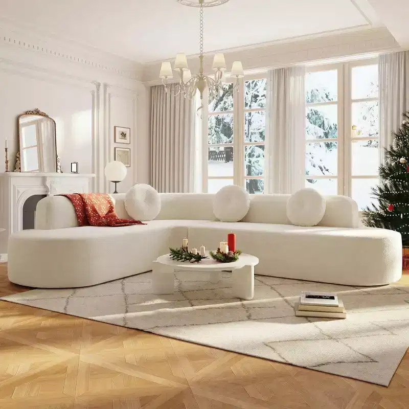 Christopher Knight Home Patrick 122 Modern Extra Large Chenille Upholstered Sectional Sofa with Pillows