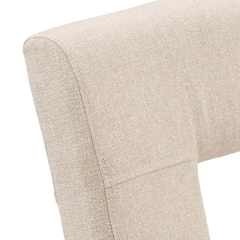Upholstered Fabric Keyhole Dining Chair