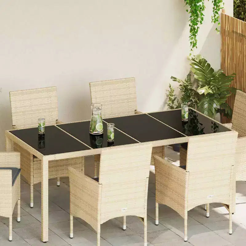vidaXL Table Top 4 pcs Black Tempered Glass
