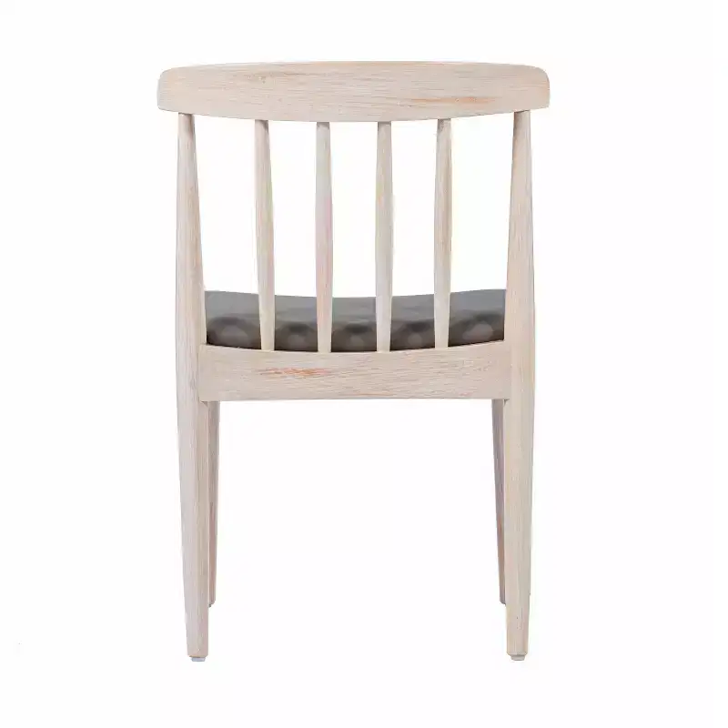 Flash Furniture Chester Commercial Grade Solid Wood Dining Chair with Slatted Backrest and Vinyl Seat