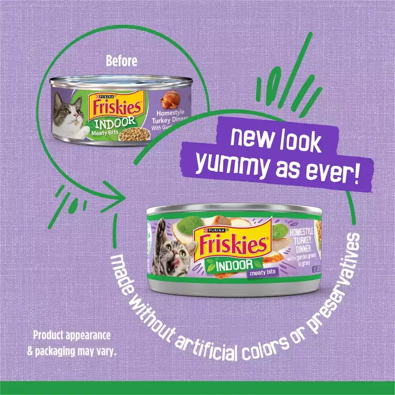 Purina Friskies Indoor Wet Cat Food with Garden Greens In Gravy - 5.5oz