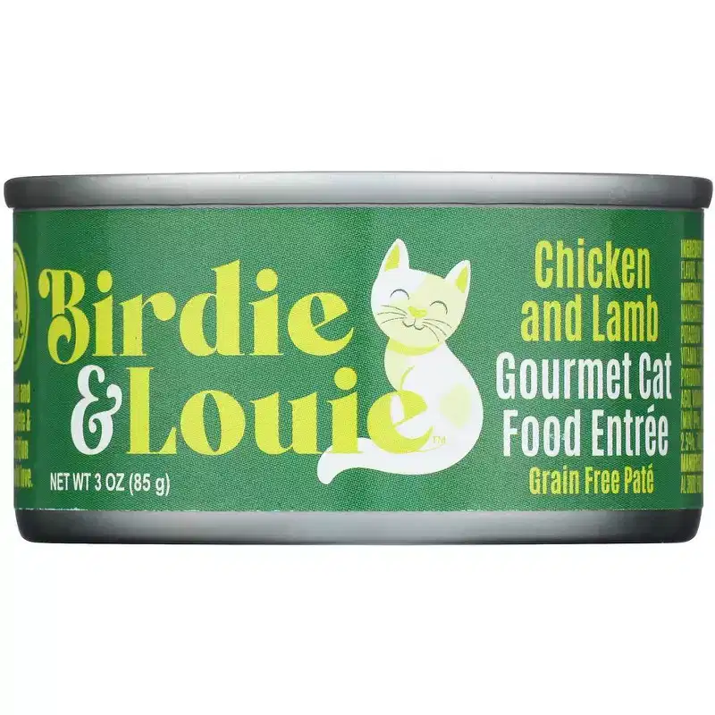 Birdie & Louie Chicken and Lamb Cat Food Entree - Case of 12/3 oz