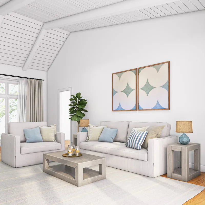 Modern Rectangular Coffee Table with Shelf