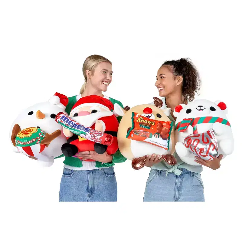 Snackles 13.7" Reindeer and Reese's Trees Christmas Plush