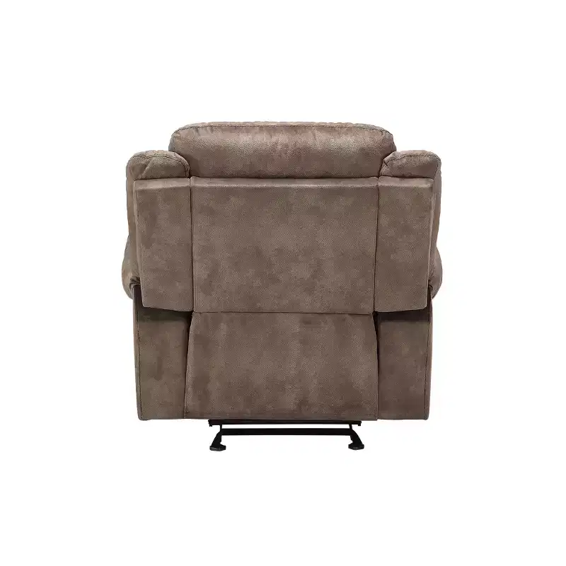 Acme Furniture Zubaida 2 Tone Recliner Sofa Chocolate Velvet