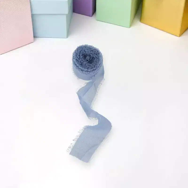 Unique Bargains Ribbon Tear-Away Frayed Edge Polyester 157.48x1.57 1 Pc