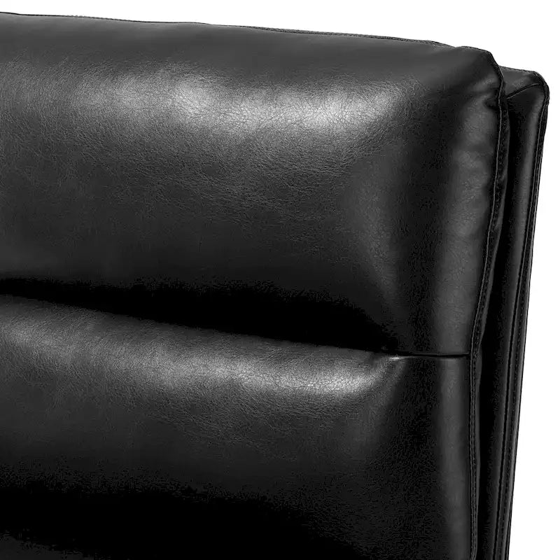 Modern Ergonomic PU Accent Armless Chair, 30.25 Inch Height