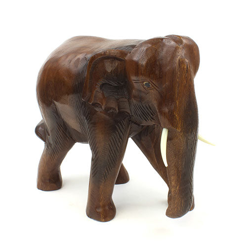 Carved Raintree Elephant, Large