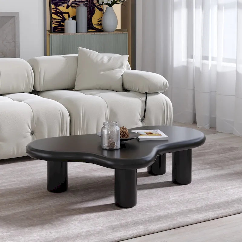 Irregular Cloud-Shape Modern Coffee Table with 4 Legs