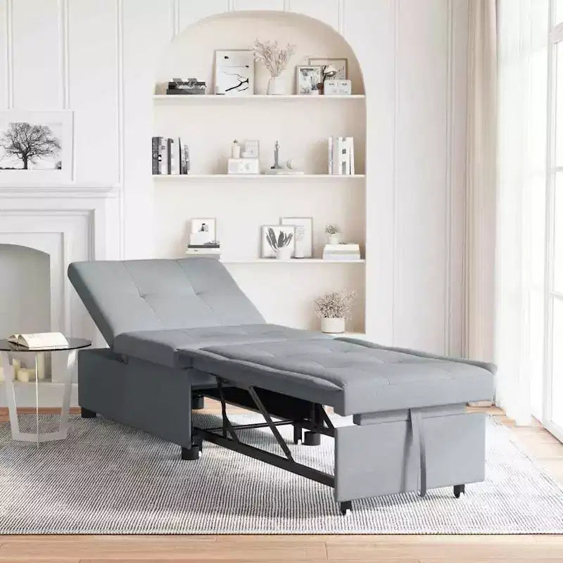 vidaXL Sofa Bed Light gray 194 x 67 x 37 cm fabric